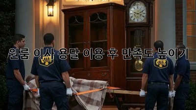 원룸 이사, 용달 이용 후 만족도 높이기!
